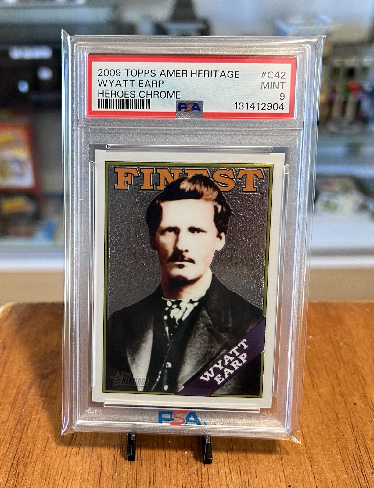 /1776 Wyatt Earp Chrome 2009 Topps #C42 PSA Deadwood Tombstone O.K. Corral 1881 /1776 Wyatt Earp Chrome 2009 Topps #C42 PSA Deadwood Tombstone O.K. Corral 1881