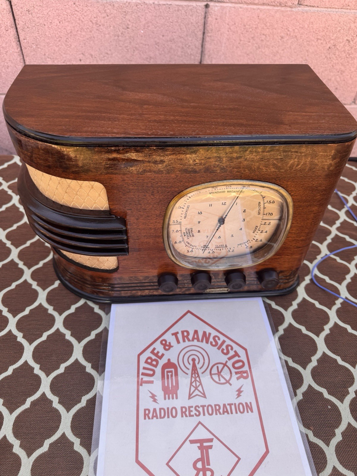 1938 Clinton 615SQ Tube Radio Extremely Rare Restored