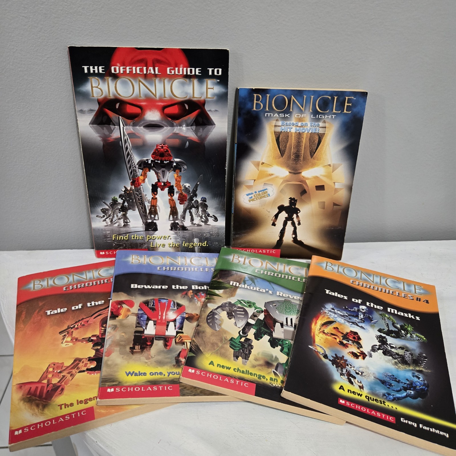 Bionicle Chronicles #1 2 3 4 + Official Guide, Mask Of Light Book Lot