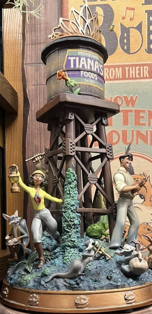 BNIB - Disney Parks Tiana’s Bayou Adventure Water Tower Light Up Statue Figurine