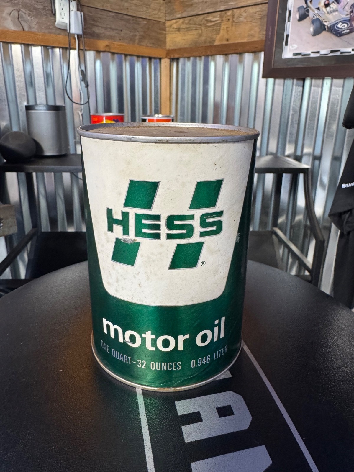 RARE NOS Hess Motor Oil Can Quart RARE NOS Hess Motor Oil Can Quart