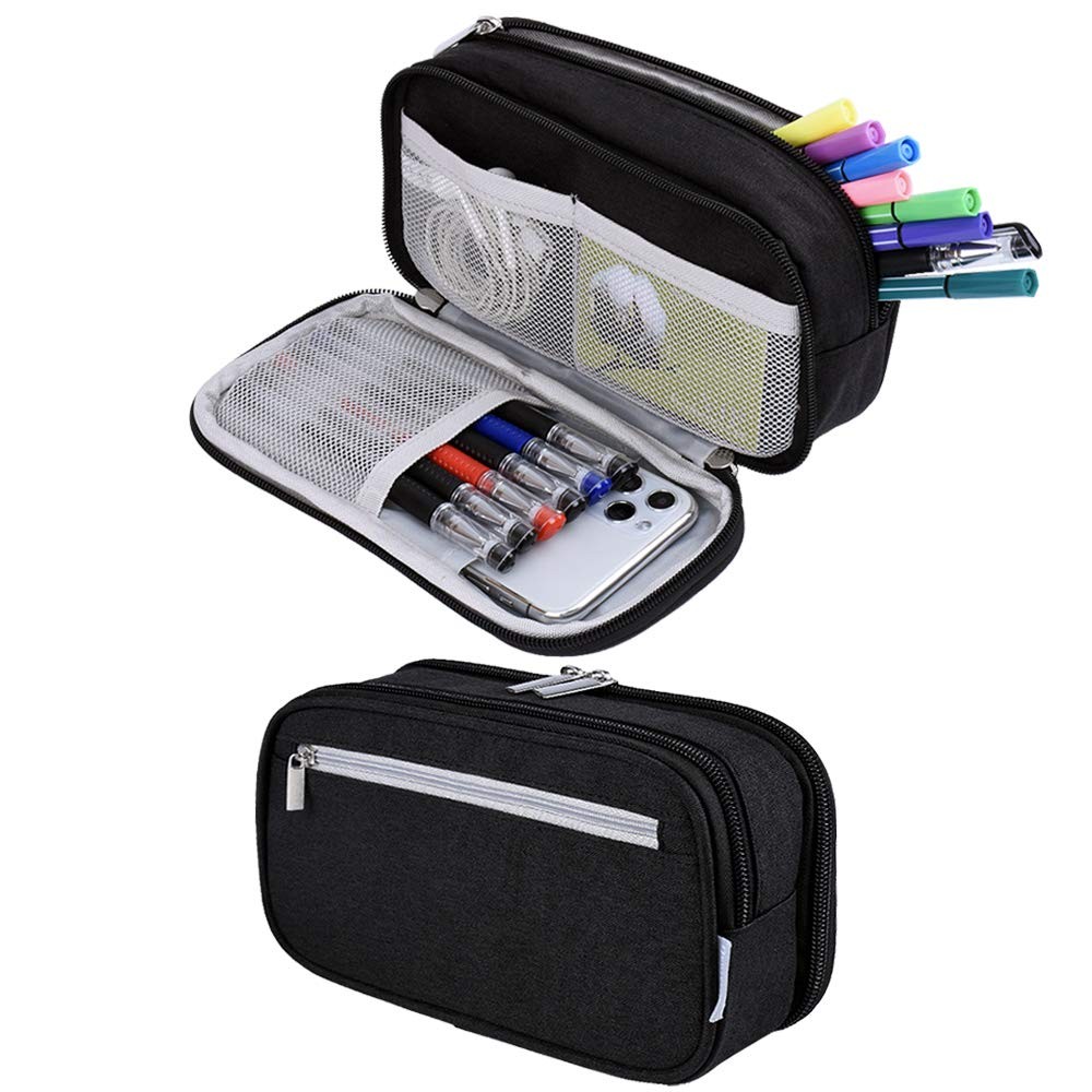 Estuche de lápices de gran capacidad, bolsa almacenamiento para útiles escolares