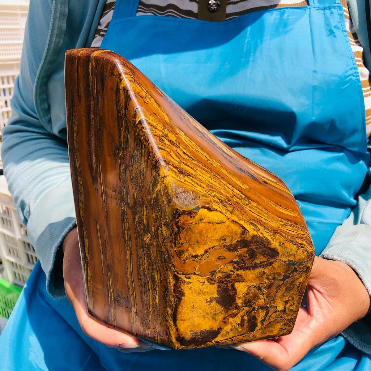8.31LB Natural Tiger Eye Free Form Stone Reiki Healing crystal Mineral Specimen