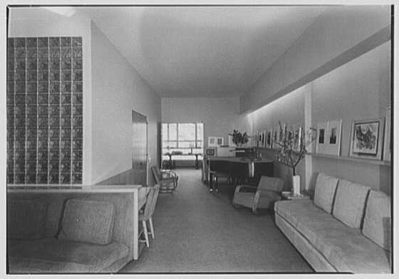 Photo:New York City Edward Norman Residence Living Room Library 1944