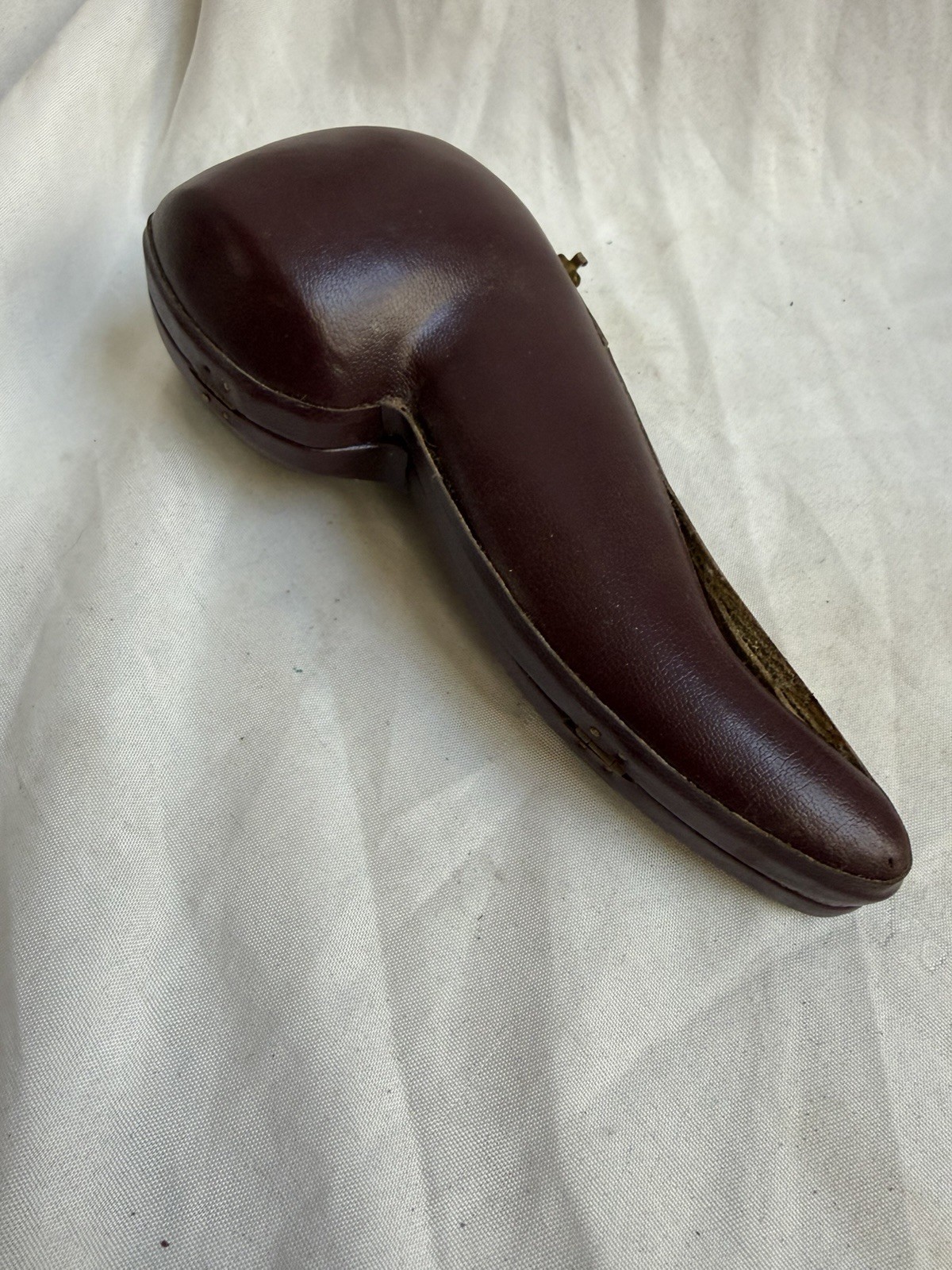 Vintage SMS Meerschaum Felt Lined Block Hand Carved Pipe Case Made In Turkey Vintage SMS Meerschaum Felt Lined Block Hand Carved Pipe Case Made In Turkey