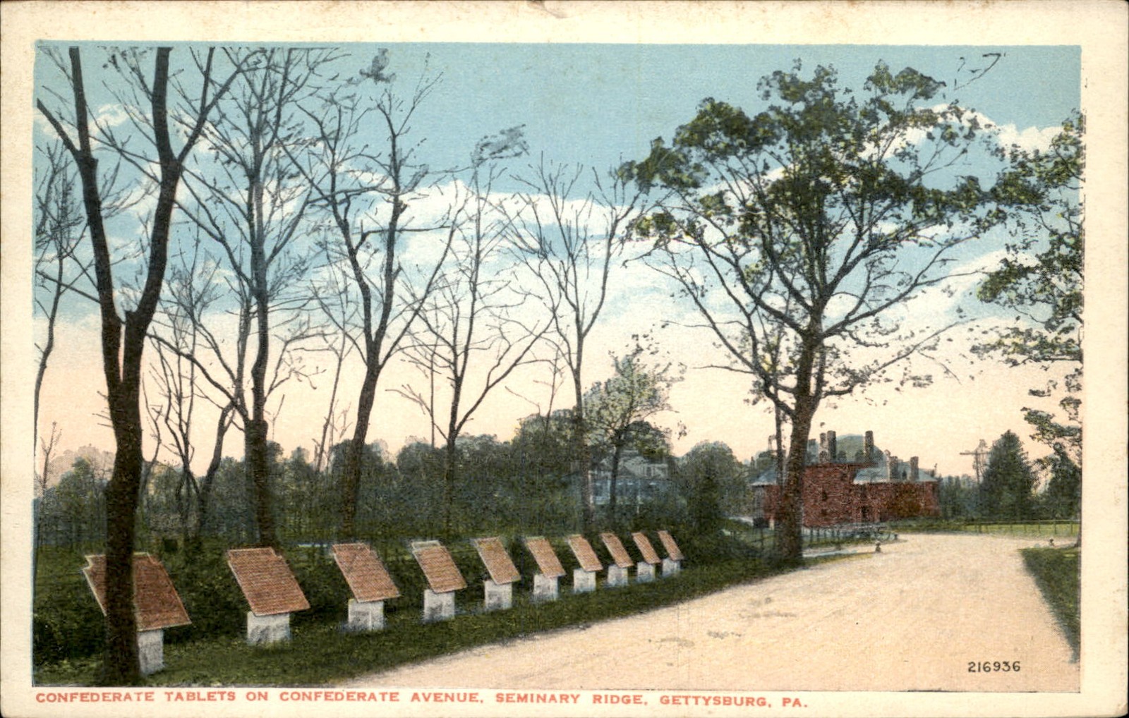 Gettysburg PA Confederate Tablets I&V c1910s Vintage Postcard