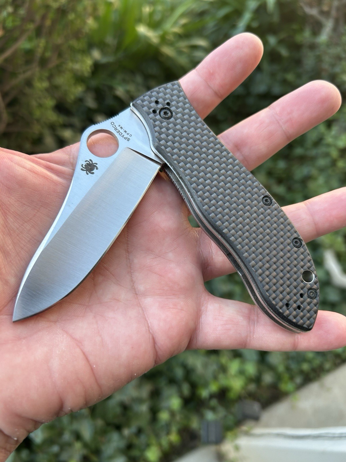 Rare Spyderco Gayle Bradley Model 1 Carbon Fiber M4 Steel Linerlock Knife New