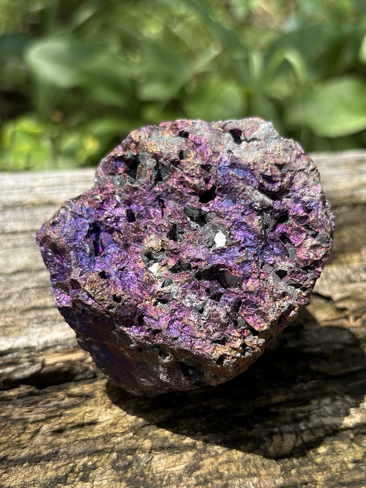 Large Natural Peacock Ore Mineral Specimen- Vibrant 2.7” Purple Chalcopyrite