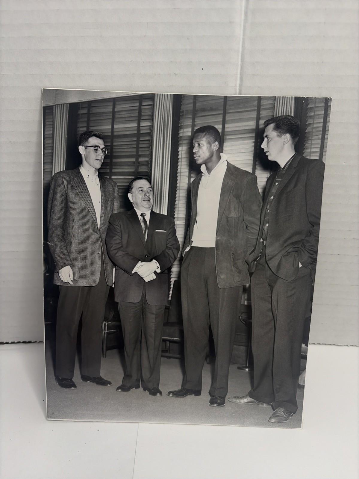 1959 Vintage Bill Russell & Mayor Richard J. Daley Chicago City Hall Photo- Rare