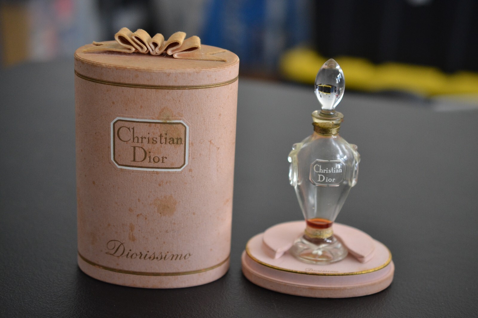 Vintage Christian Dior Diorissimo Parfum 1/2 Oz Empty Bottle Original Case
