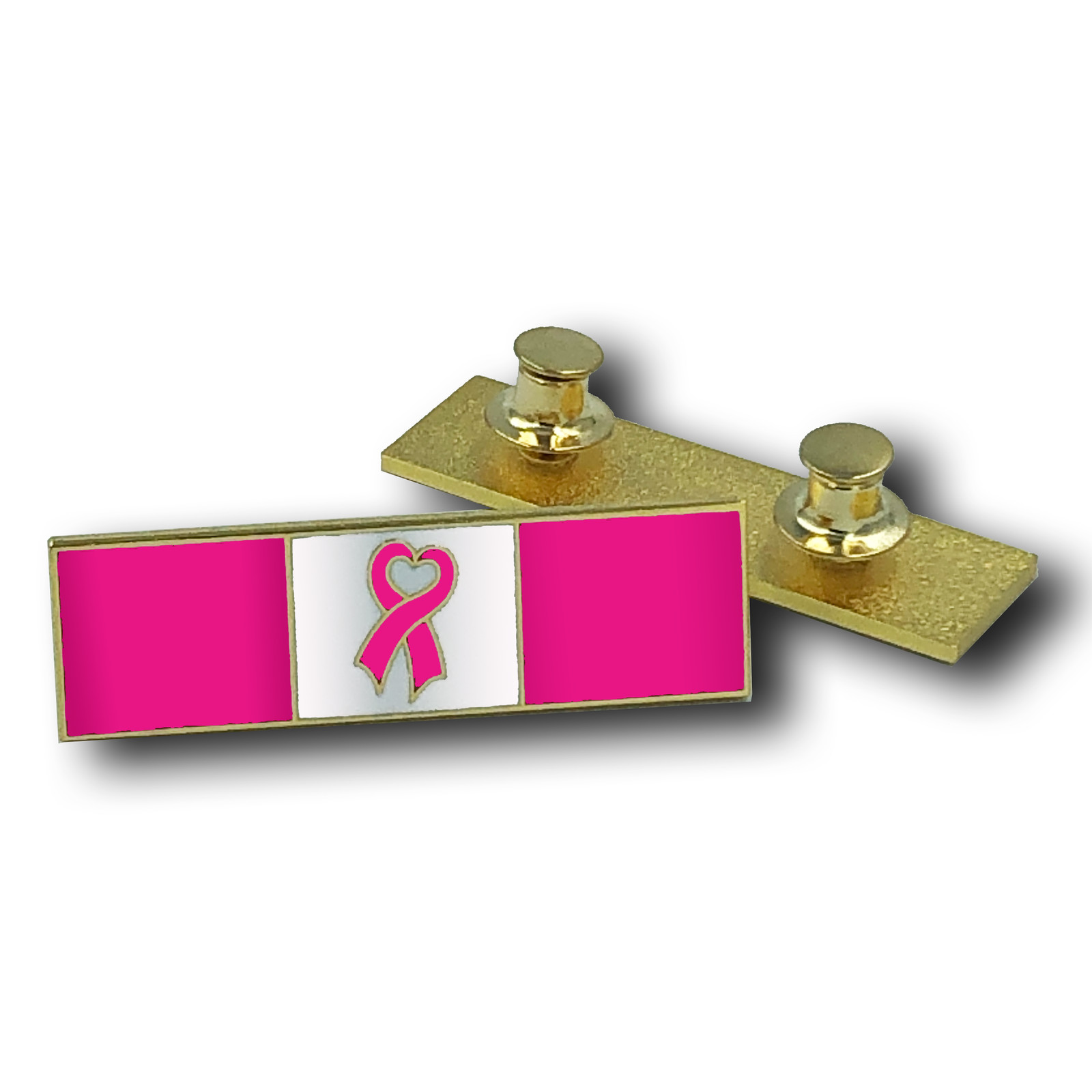 CL5-008 Breast Cancer Pink Ribbon Commendation Bar Pin Thin Pink Line Police Fir