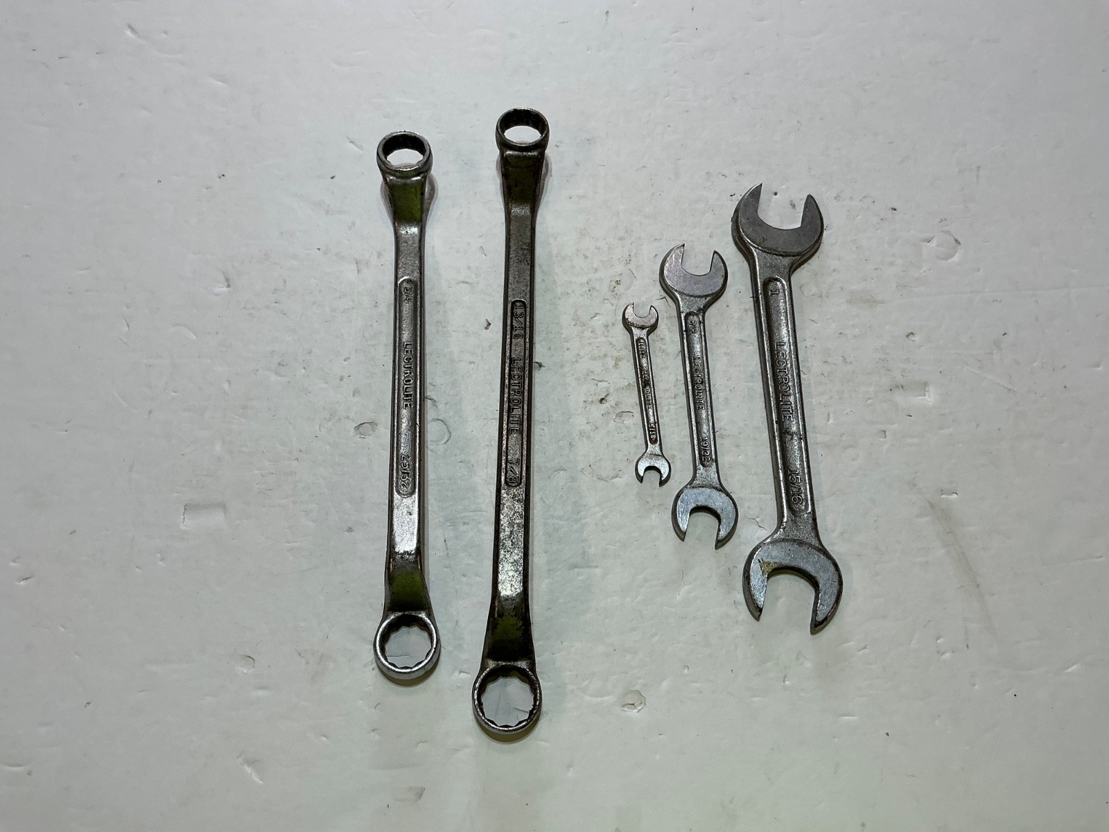 5 Vtg Lectrolite wrenches 2 box, 3 open all USA made all for $25 