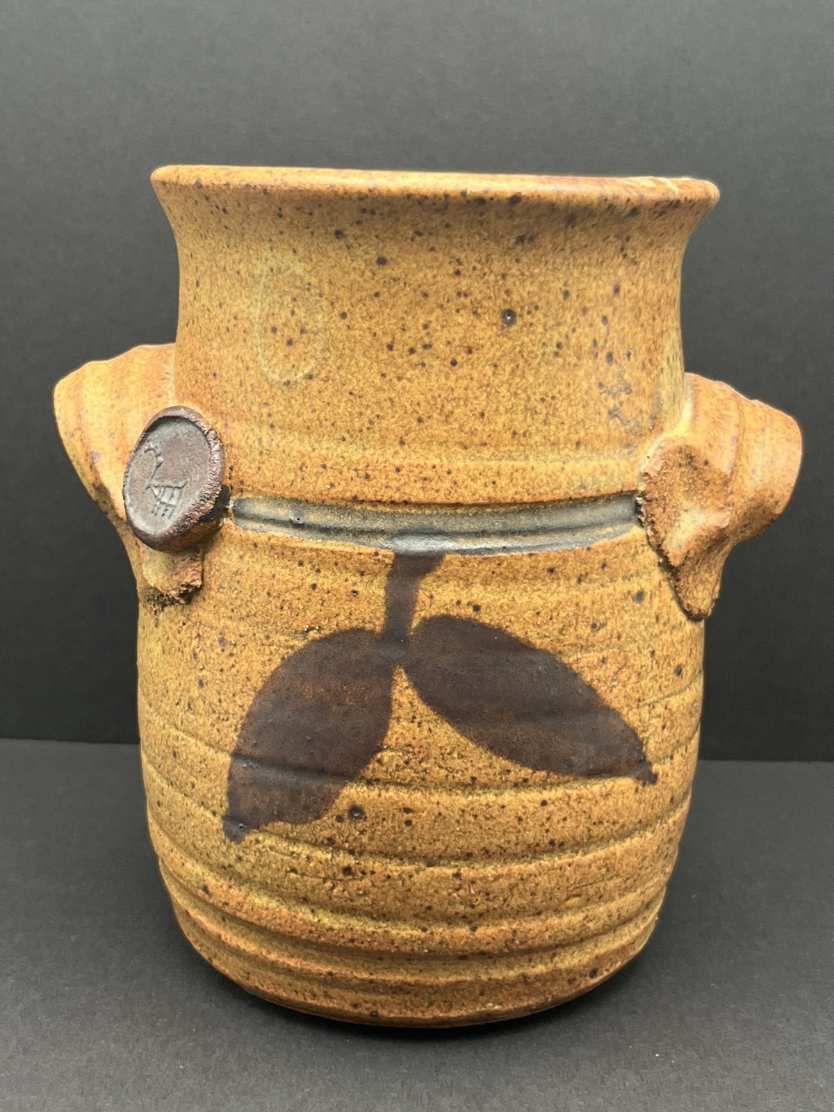 TOKHEIM STONEWARE DAWSON MINNESOTA SCANDINAVIAN INSPIRED CROCK BROWN SPECKLED