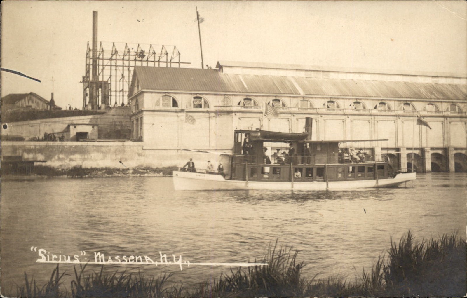 Massena New York NY Boat Sirius c1900s-10s Real Photo Vintage Postcard bhn