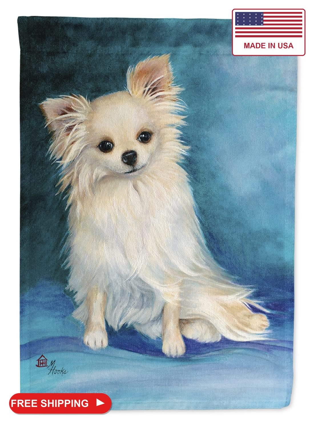 Caroline\'s Treasures MH1040CHF Jazz Chihuahua Long Hair House Flag Large Porch S Caroline\'s Treasures MH1040CHF Jazz Chihuahua Long Hair House Flag Large Porch S