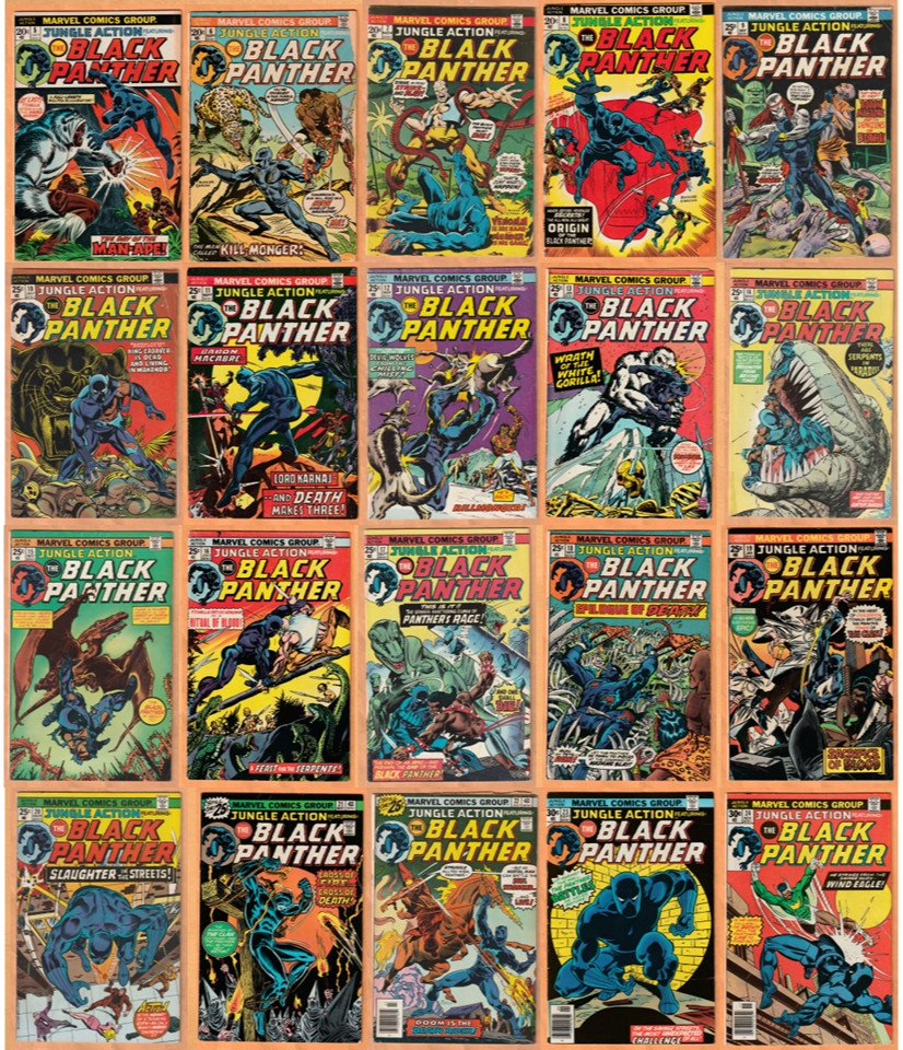 Marvel JUNGLE ACTION No. 5, 6 - 24 (1973) Complete BLACK PANTHER Run