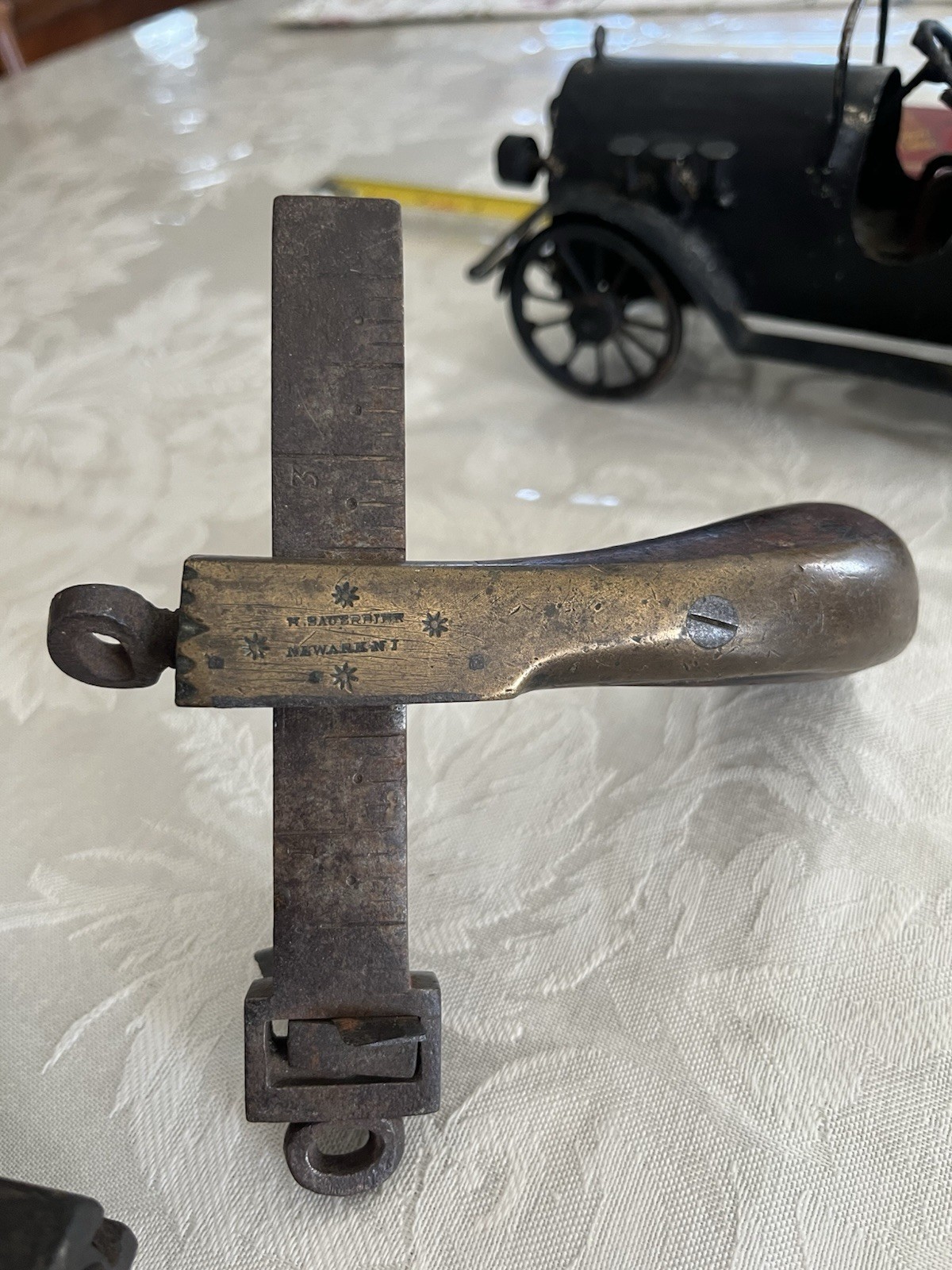Early H. Sauerbier Newark NJ Draw Gauge c. 1855–1870 Pre ‘& Sons’”