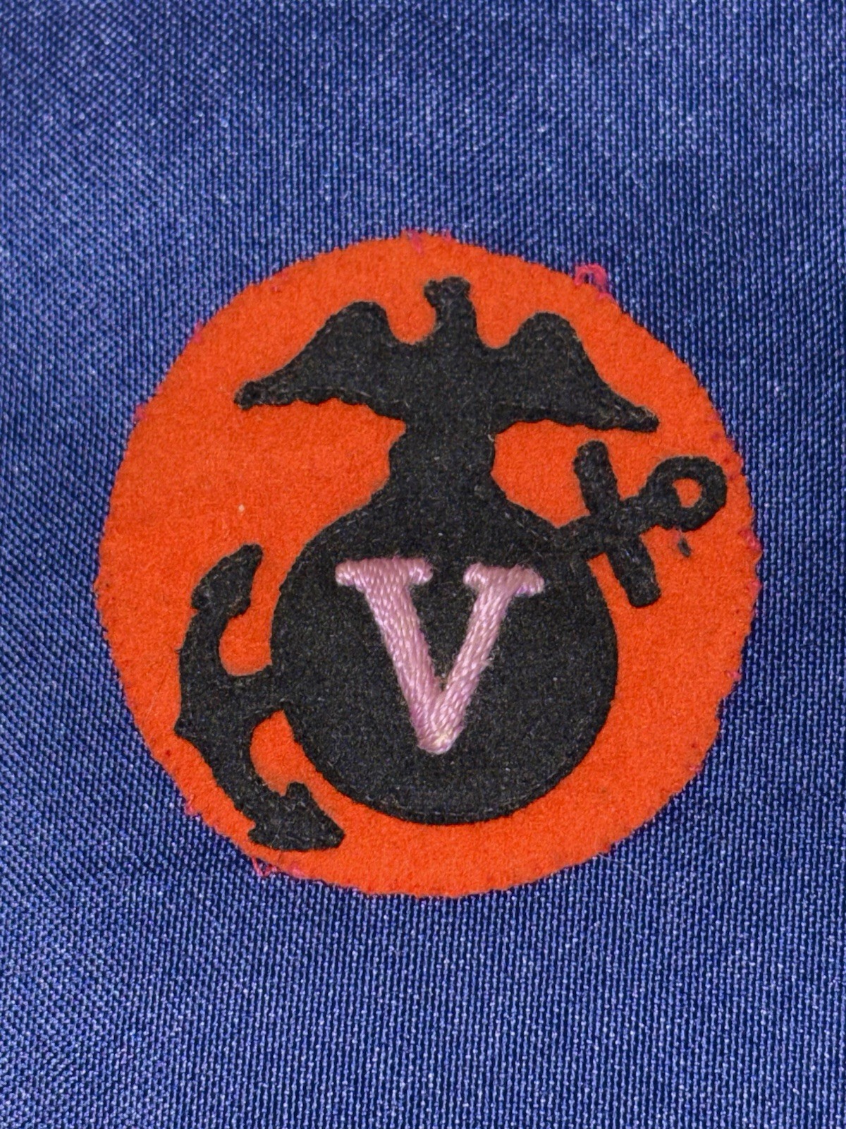 Rare WWI USMC 5th Brigade MG Company Wool Patch EGA Machine Gun Co