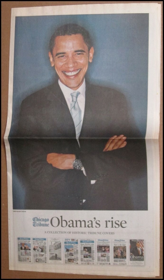 11/9/2008 Chicago Tribune Newspaper President Barack Obama Souvenir Section RARE