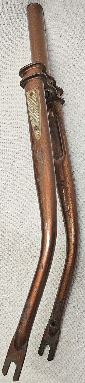 Vintage OEM Schwinn 1970's Bicycle Fork Original Paint Sierra Brown Copper Gold