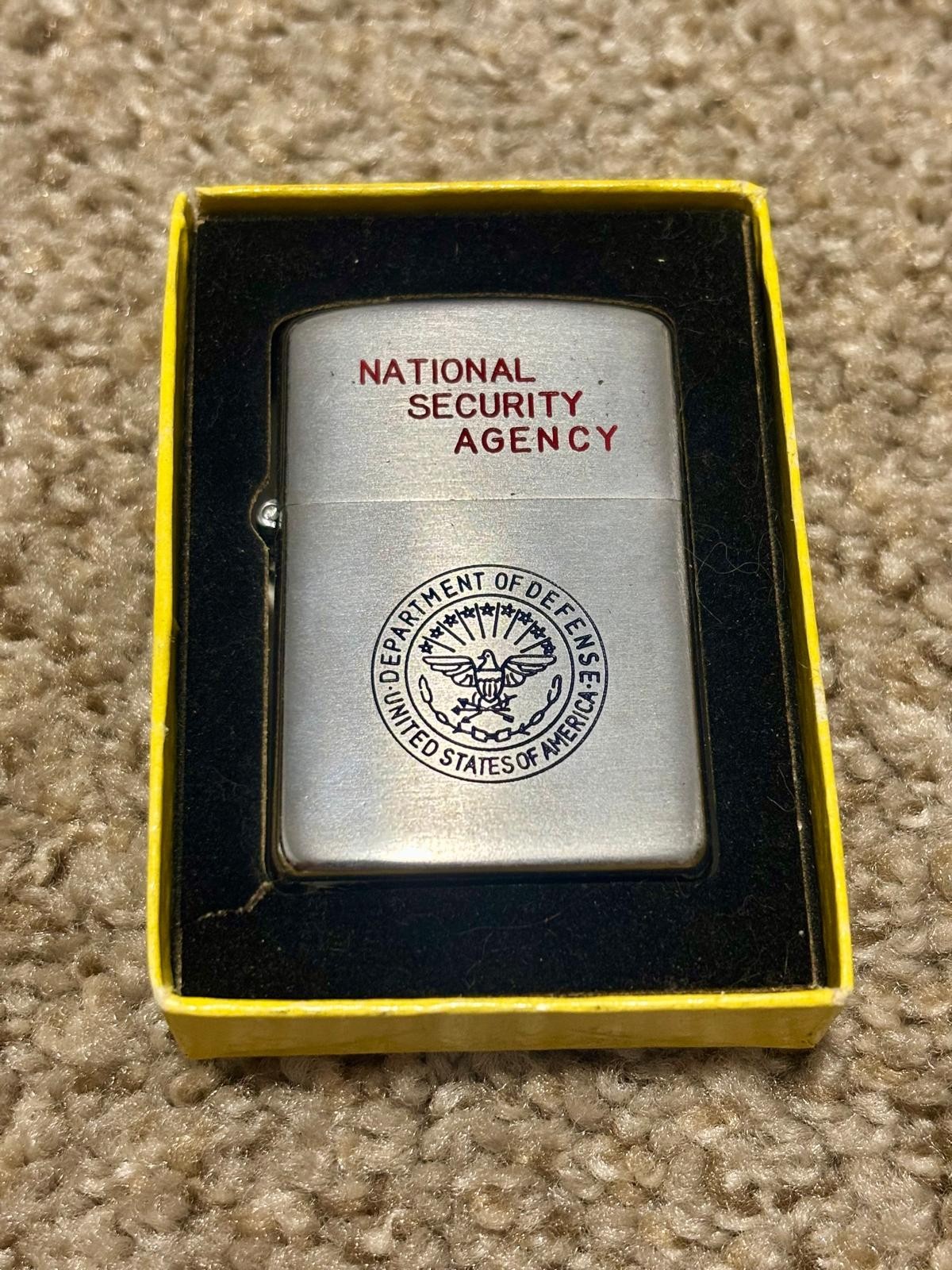 Vintage 1958-1959 National Security Agency NSA Lighter Rafu Tokyo Japan PAC Rare