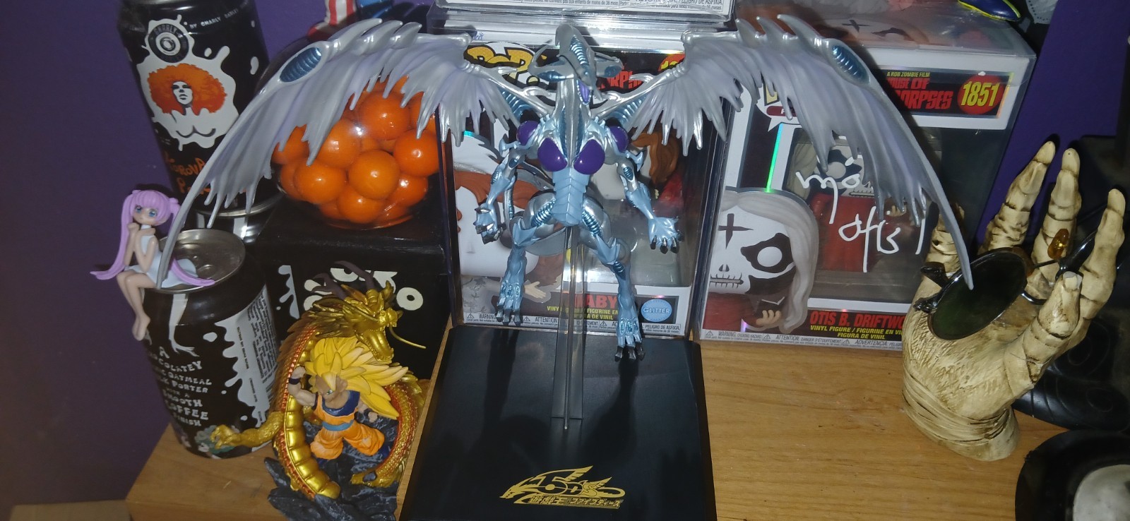 Yugioh 5ds Stardust Dragon Statue Action Figure With Base Japanese Imported Yugioh 5ds Stardust Dragon Statue Action Figure With Base Japanese Imported