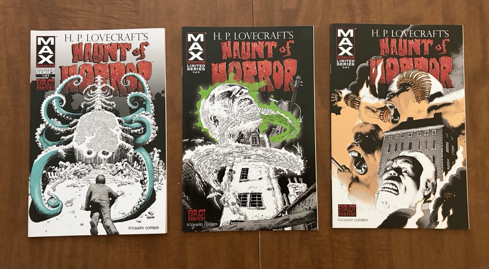 Haunt of Horror: H.P. Lovecraft #1-3 VF complete series Richard Corben MAX