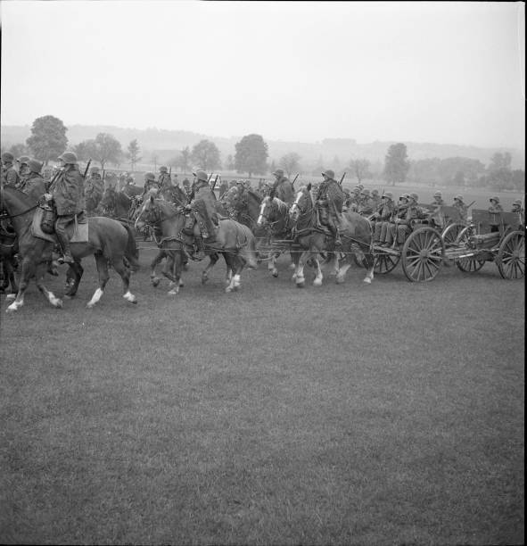 Defilee of the Thurgau Field Artillery Dept 21 Frauenfeld 1949 Old Photo 2