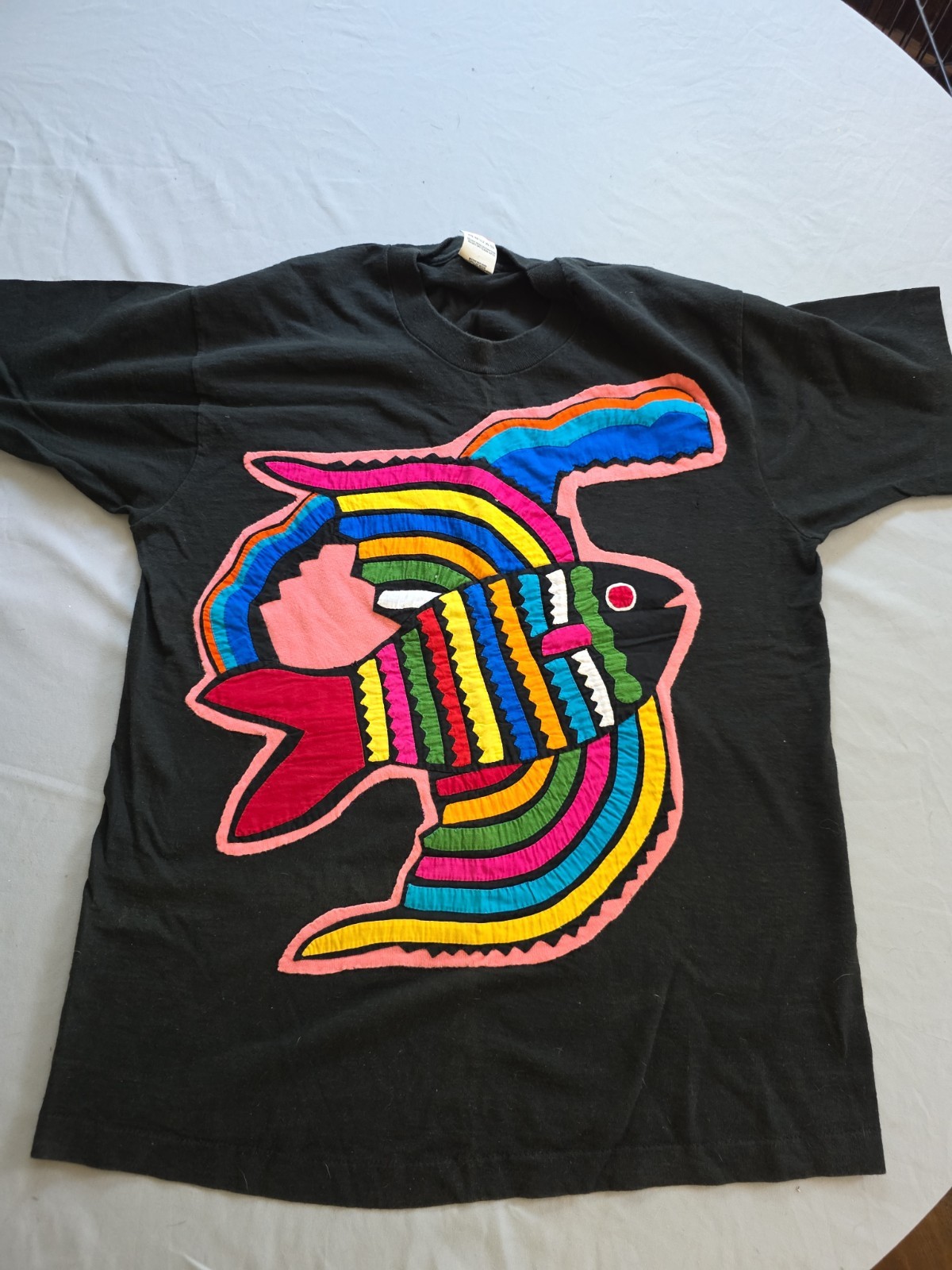 VTG Kuna Mola Panama Size Large T-shirt Single Stitch