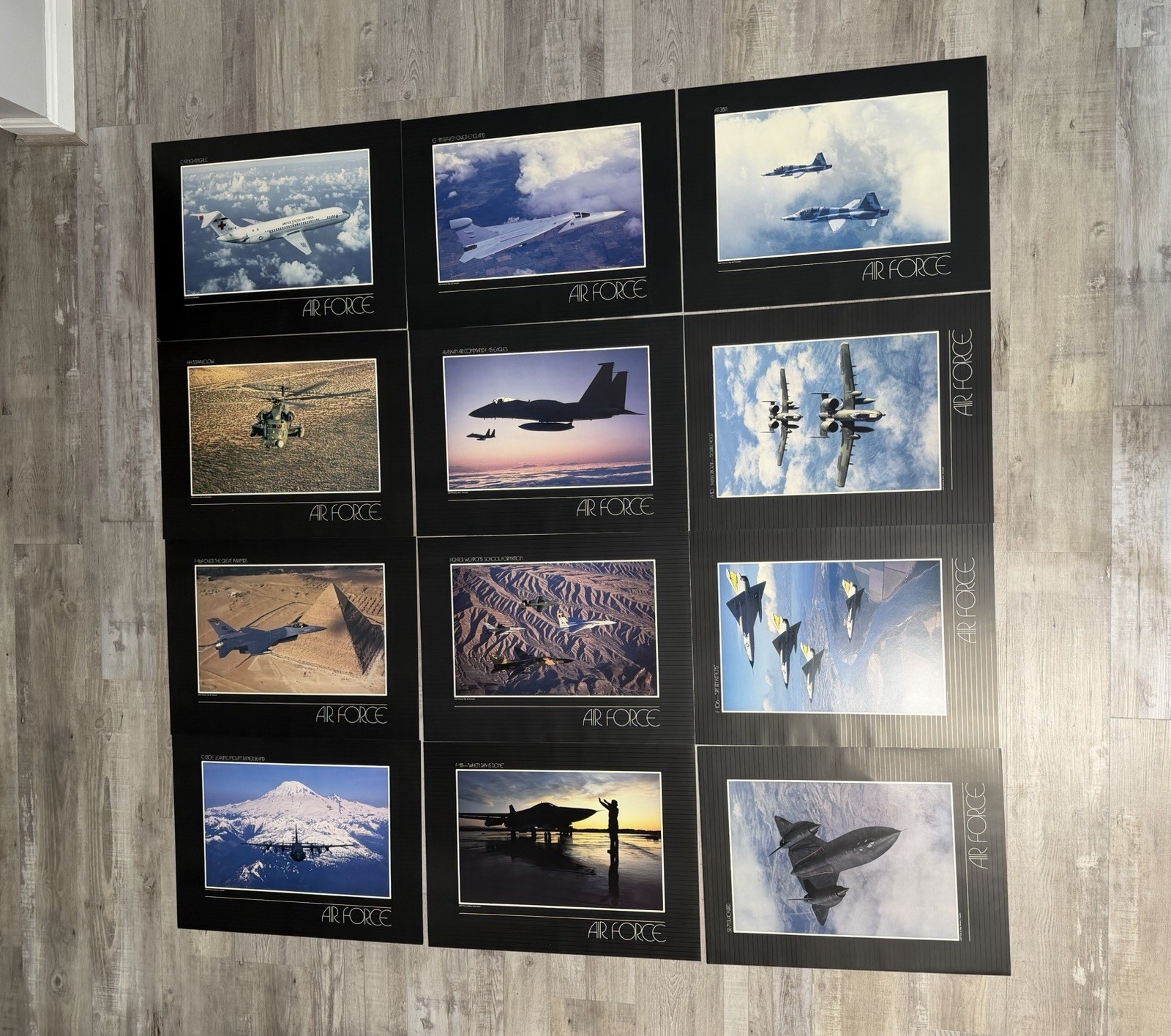 Vintage US Air Force Lithograph Series #36 Complete Unopened NOS Set Of 12 17x23