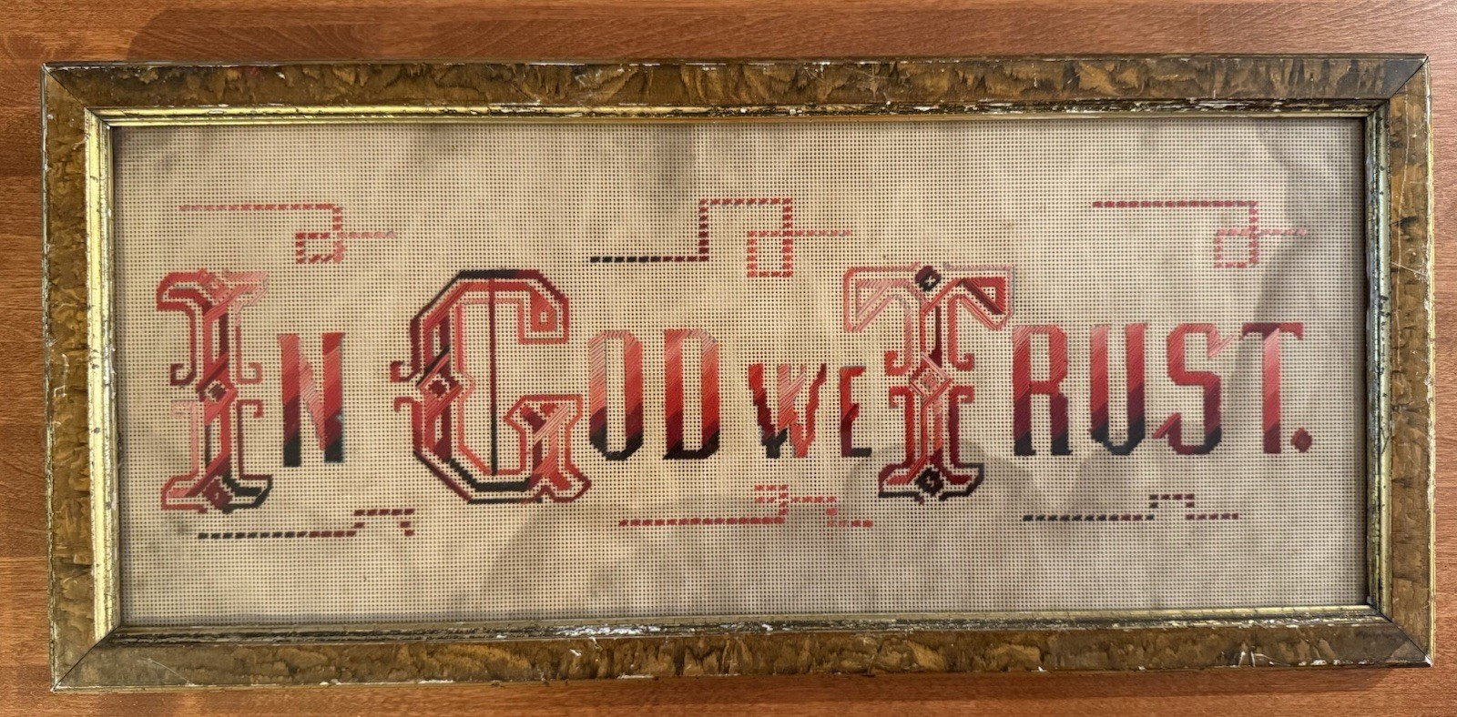 Antique Framed 1880’s-90’s Victorian Paper Punch Sampler 