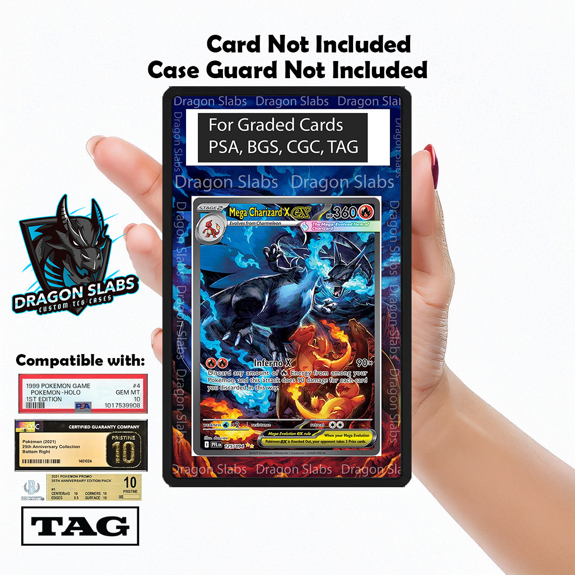 Mega Charizard EX SIR 125/094 Phantasmal Flames PSA BGS CGC Extended Art Pokemon