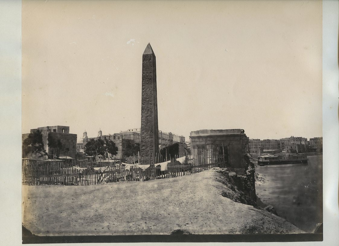 Cleopatra\'s Needle Obelisk Alexandria Egypt c1870s VTG Photo