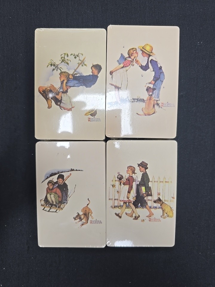 New Vintage Vtg -Norman Rockwell Playing Cards Sealed Deck 4 Seasons lot New Vintage Vtg -Norman Rockwell Playing Cards Sealed Deck 4 Seasons lot