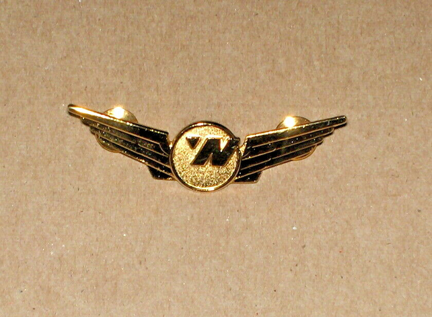 Northwest Airlines Metal Flight Attendant Employee Uniform Crew Pinback Wings