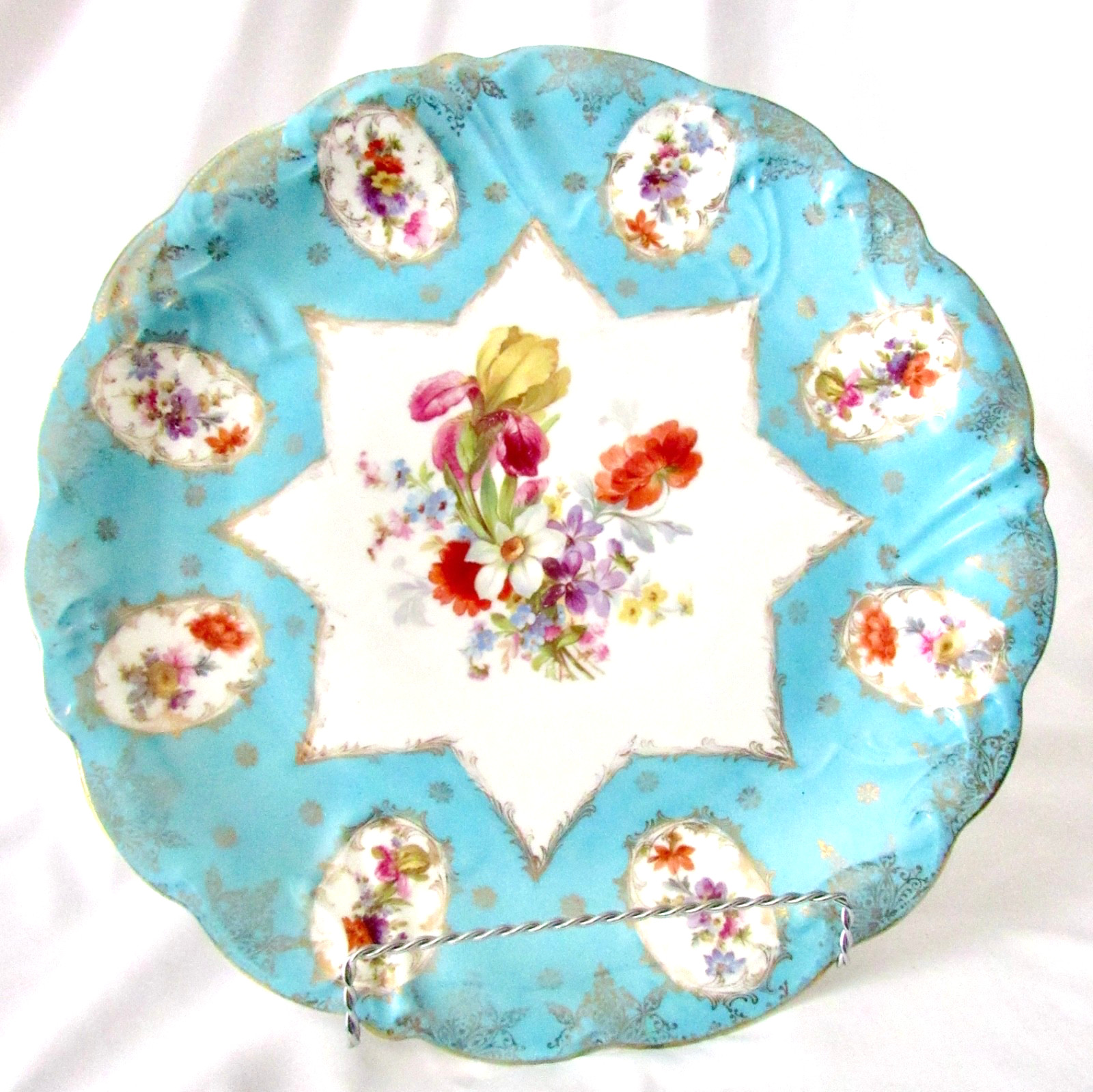 Antique Plate Erdmann Schlegelmilch Porcelain Prov. Saxe E.S. Germany Numbered Antique Plate Erdmann Schlegelmilch Porcelain Prov. Saxe E.S. Germany Numbered