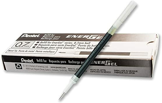20 X Pentel LR7 Roller Refill for EnerGel Gel Pen 0.7mm Metal Tip - Black Ink 20 X Pentel LR7 Roller Refill for EnerGel Gel Pen 0.7mm Metal Tip - Black Ink