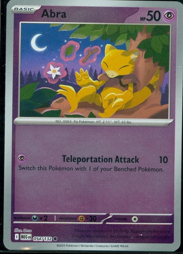 Abra Reverse Holofoil MEG 054/132 C NM