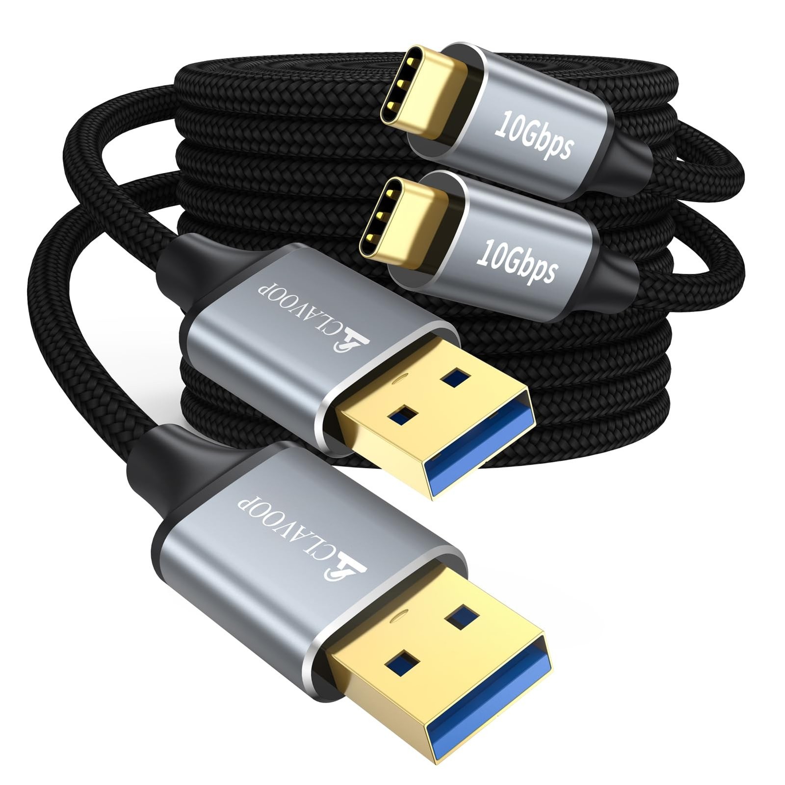 USB to USB C Data Cable 6ft 2Pack, 10Gbps USB 3.2 Gen 2 Data Transfer 100W USB to USB C Data Cable 6ft 2Pack, 10Gbps USB 3.2 Gen 2 Data Transfer 100W