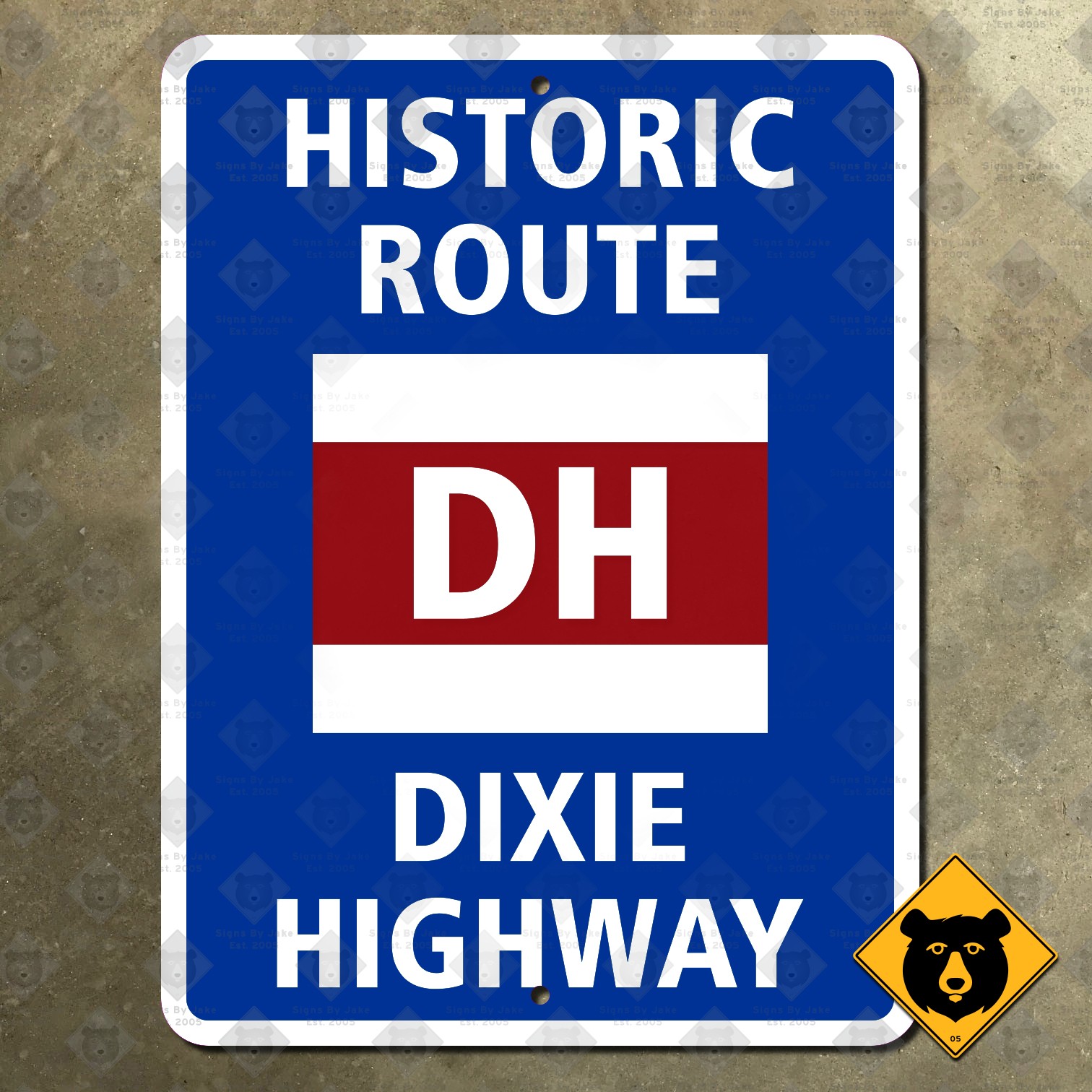 Dixie Highway Historic Route marker road sign auto trail 15x20