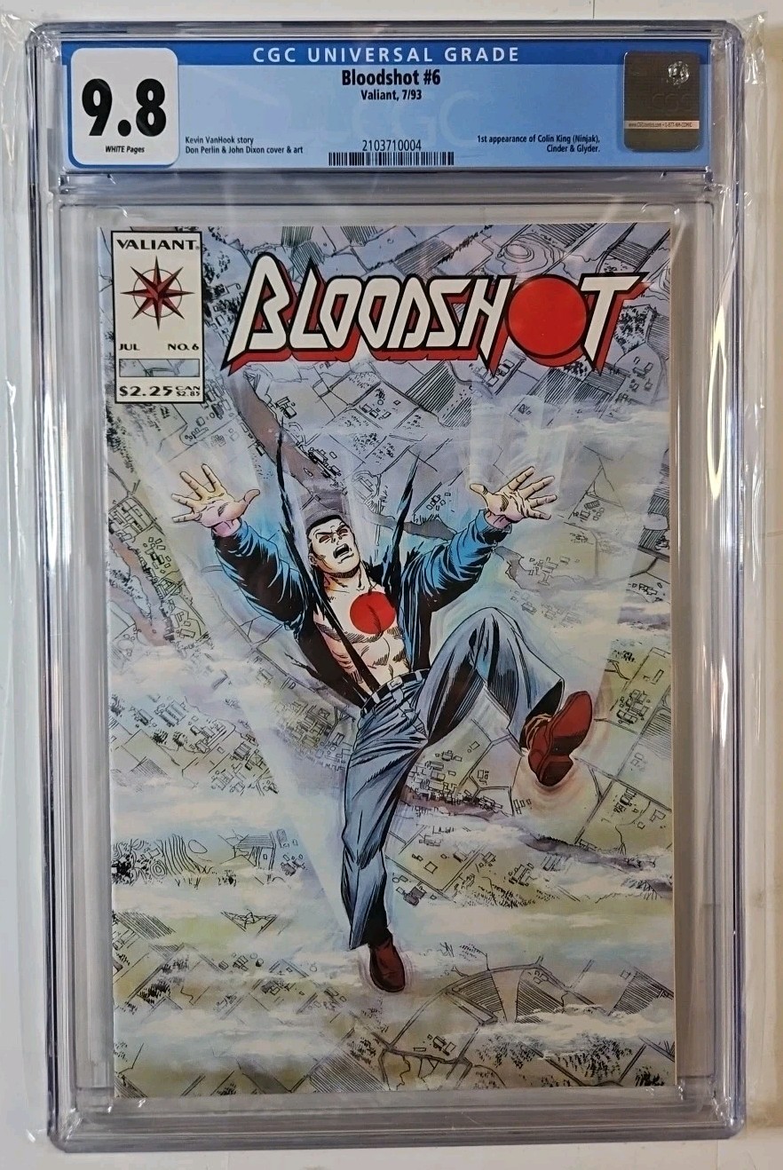 BloodShot #6 CGC 9.8 Valiant 1993 1st appearance of Ninjak Collin King WHITE pgs