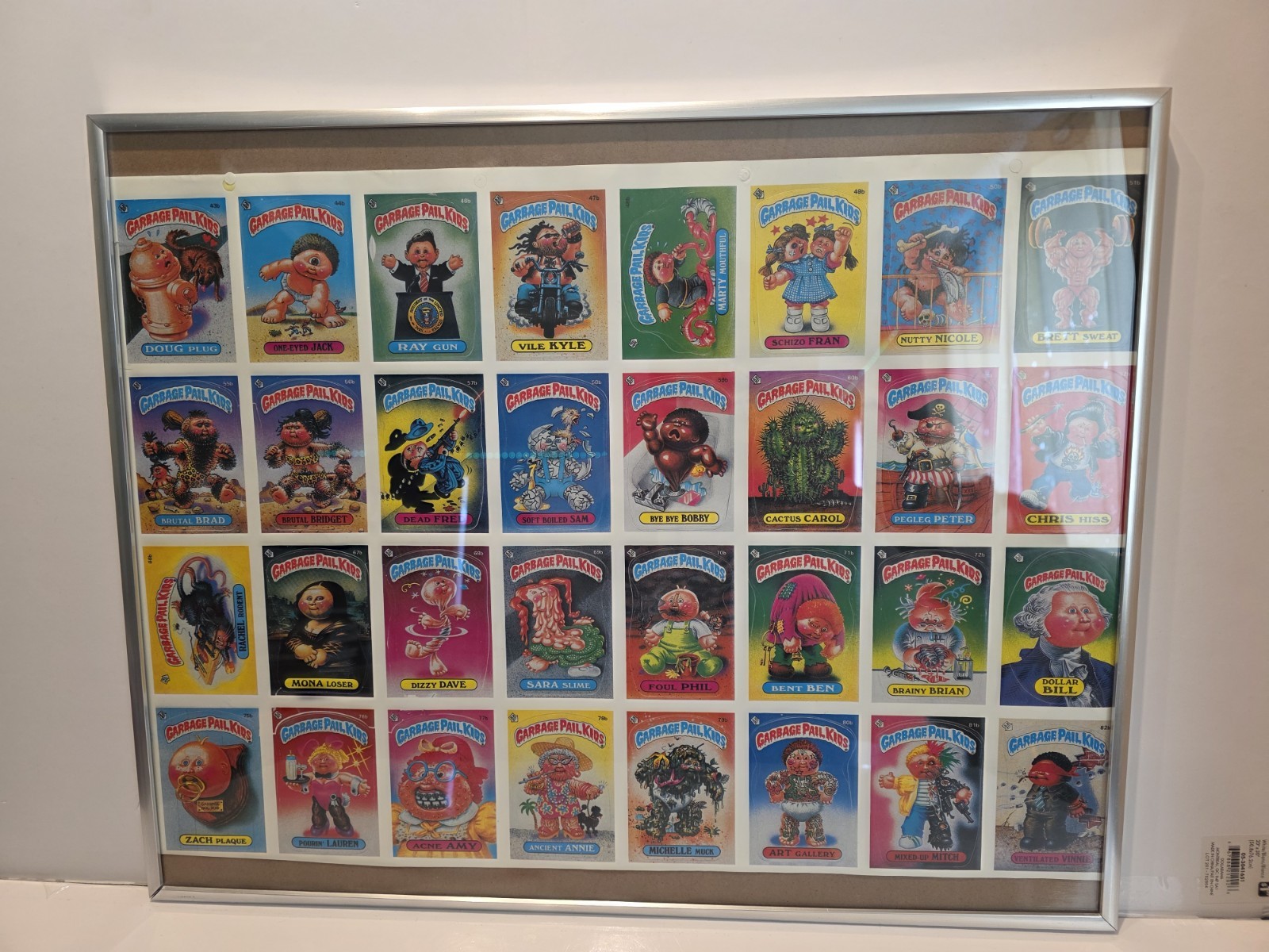 RARE 1985 Garbage Pail Kids Uncut Sticker Sheet Multiple Triple Die Cut Errors
