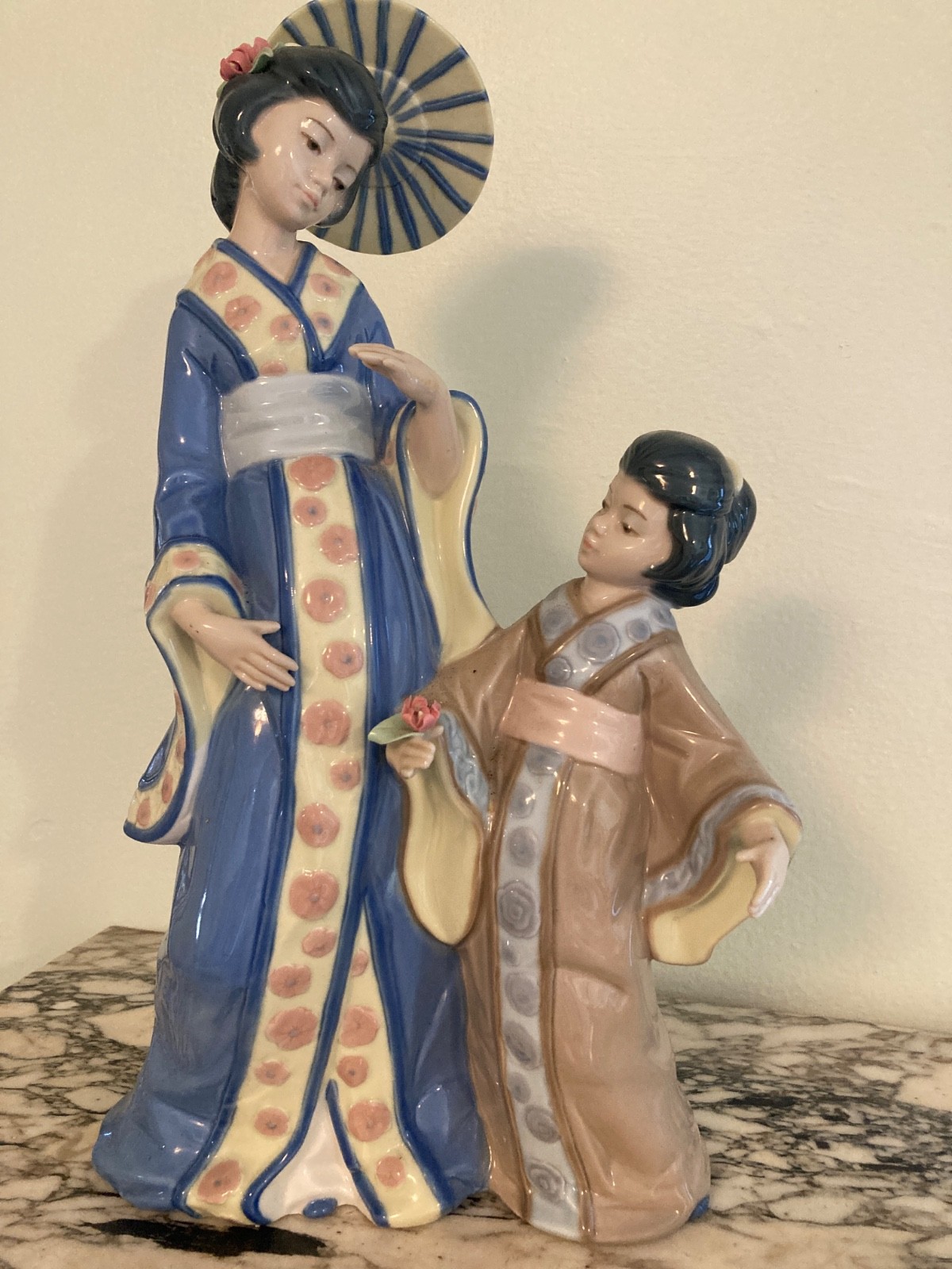 Nadal Porcelain Large Japanese double figurines 