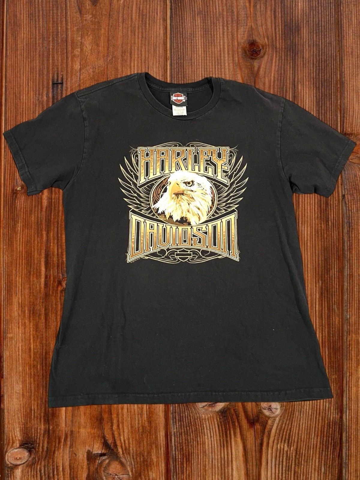 2015 Harley Davidson Men’s Sz L Black Barbados West Indies Graphic Biker Shirt