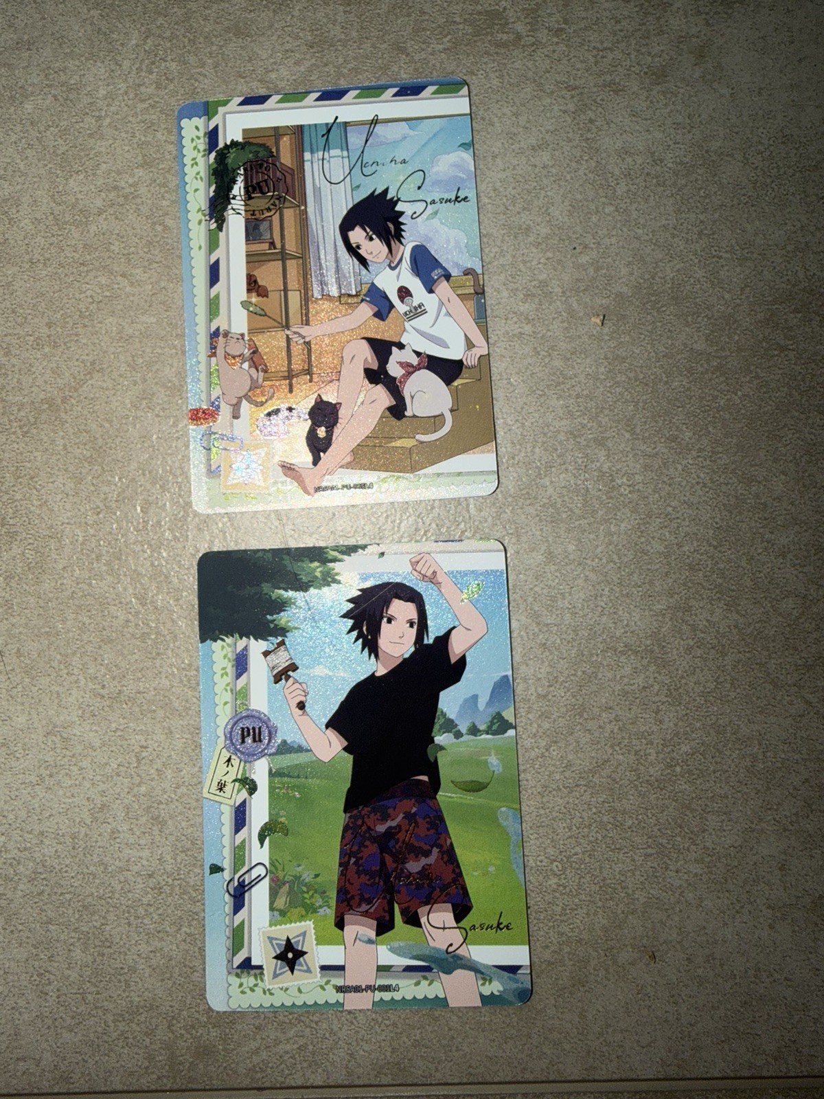 KAYOU Naruto  Sasuke Uchiha NRSA01-PU-005L4 / NRSA01-PU-001L4 Trading Card