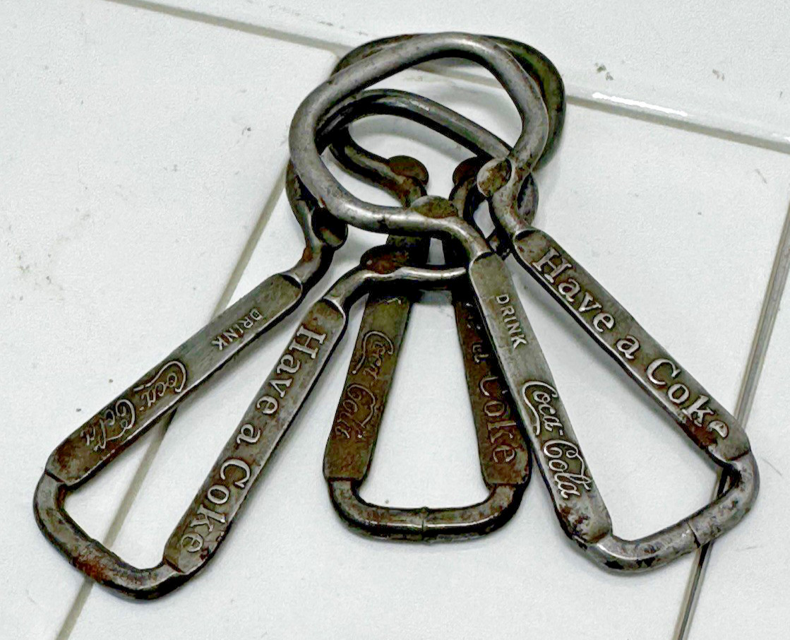 3 Early heavy metal Vintage Coca Cola Bottle Opener HAVE A COKE -DRINK Coca-Cola