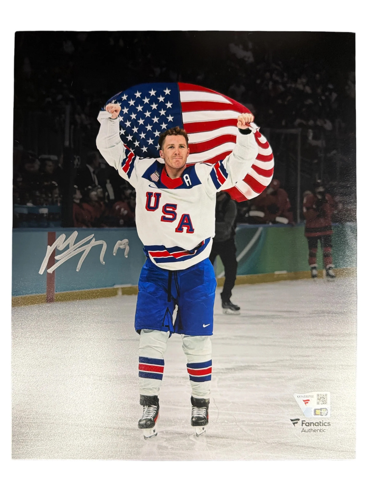 Matthew Tkachuk Team USA Hand Signed 8\