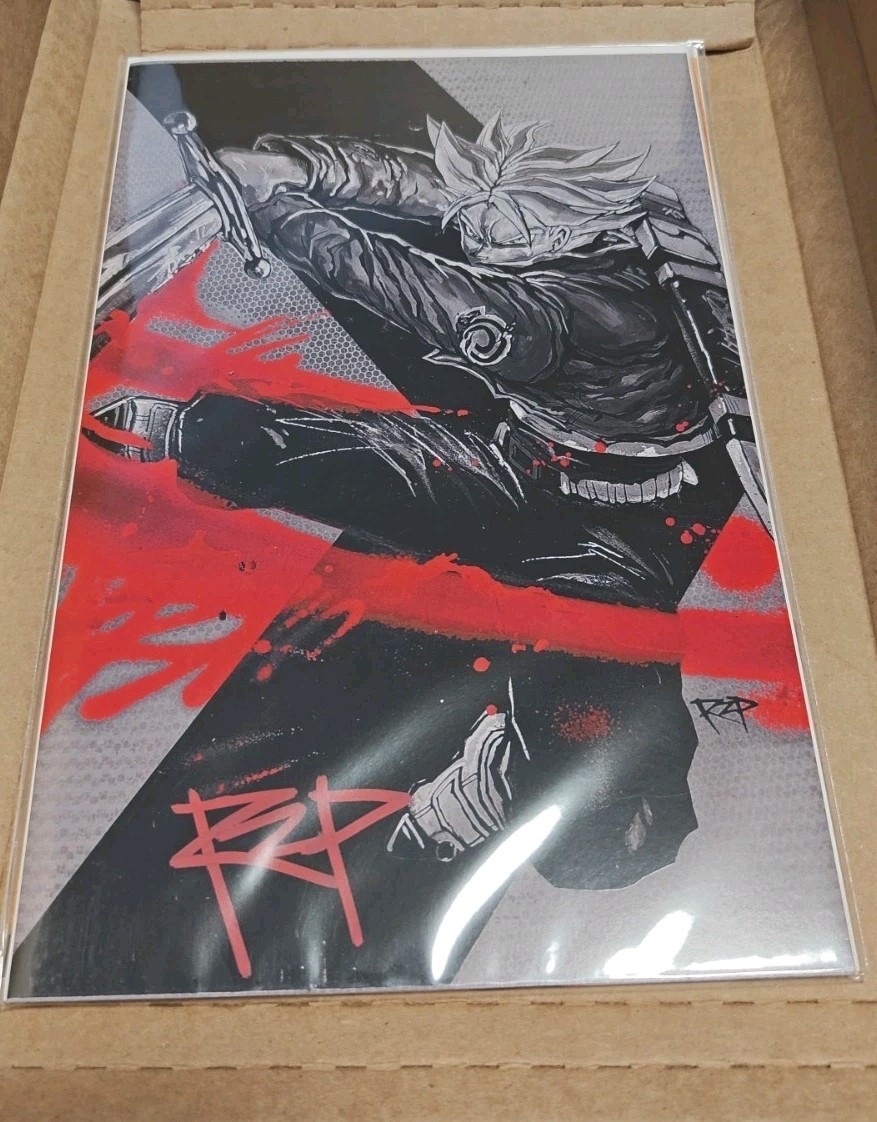 RZP DBZ Trunks BW NYCC  VERY LIMITED Dr.Flaw Comix Signed By RZP