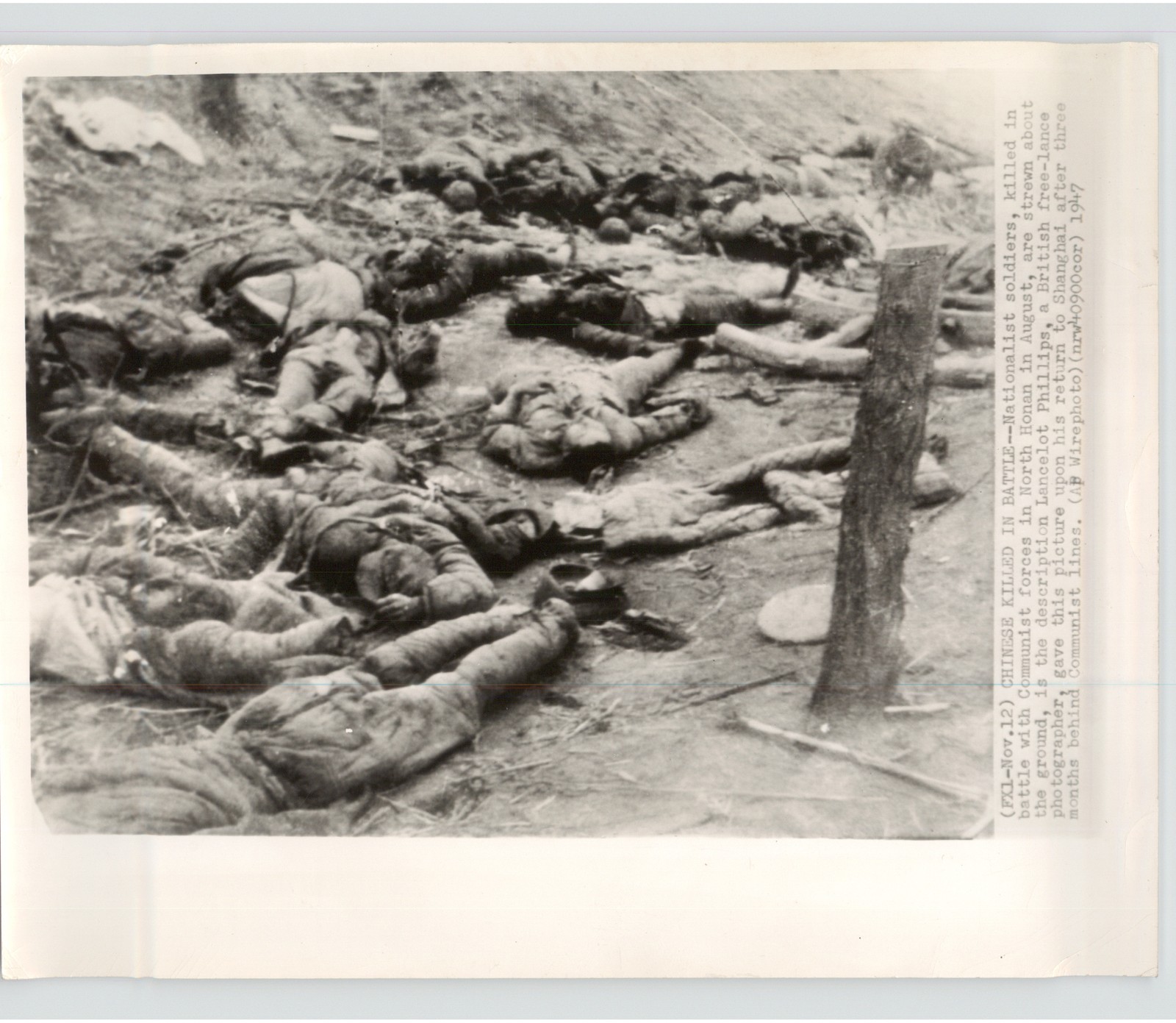 CHINESE CIVIL WAR Nationalist Soldiers Killed in NORTH HONAN 1947 Press Photo