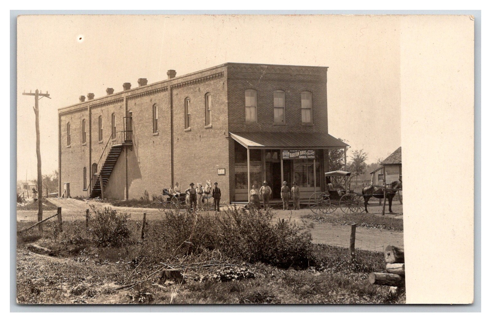 RPPC Village Shoe Store ~ Store Front historic building KANSAS or MIssouri